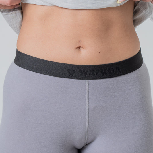 Damen Base Layer 100% Merino Wolle 17.2 Micron grau