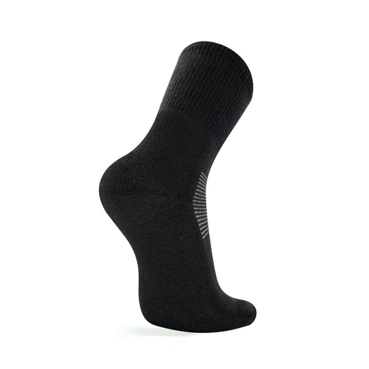 4 Paar Merino Crew Sportsocken schwarz