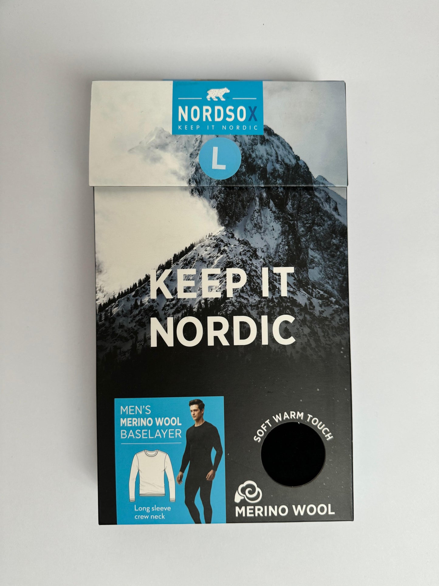 Herren Oberteil Merino Polyester Mix schwarz