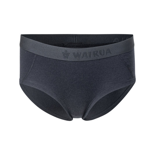 Damen Unterhose Hipster 100% Merino Wolle 17.2 Micron schwarz