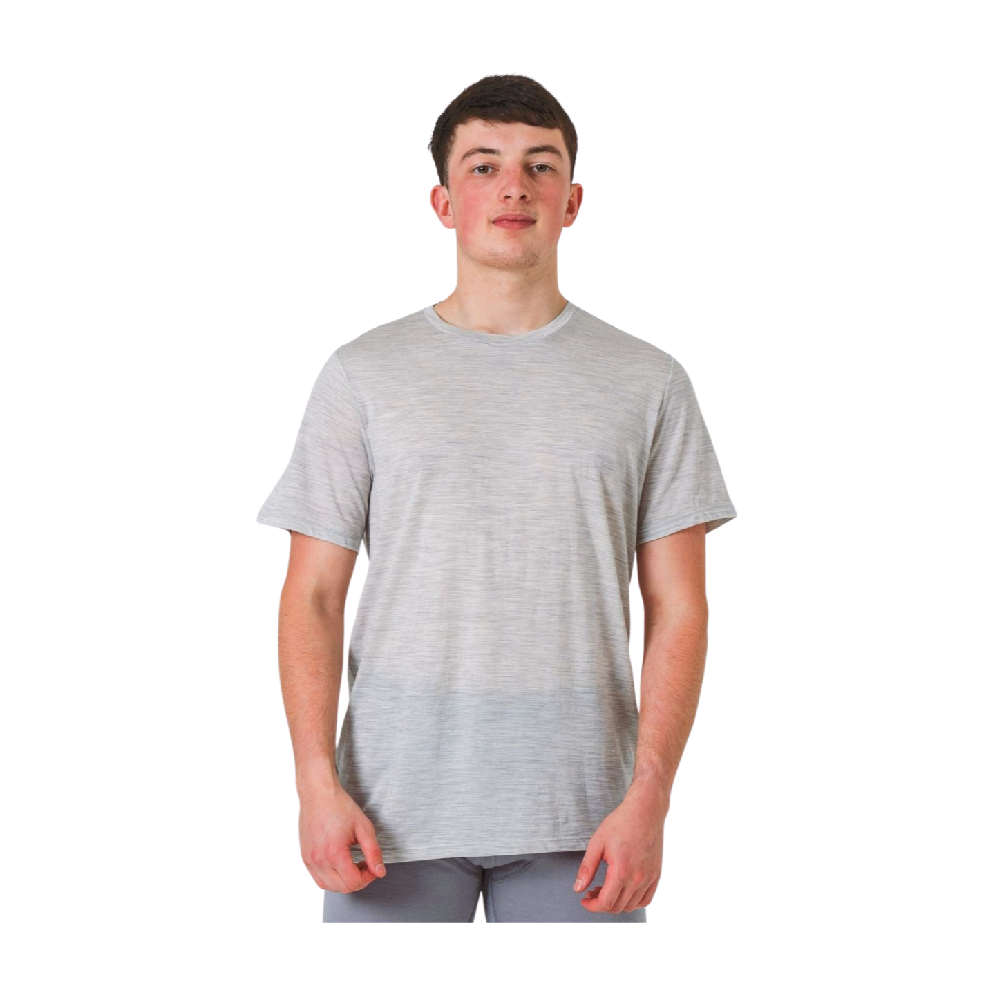 Herren Tencel Merino Shirt kurz grau