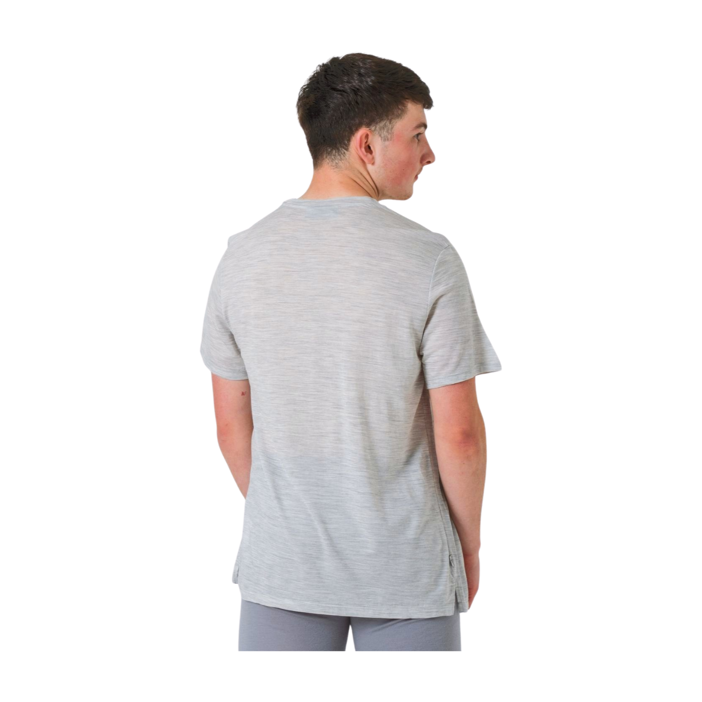 Herren Tencel Merino Shirt kurz grau