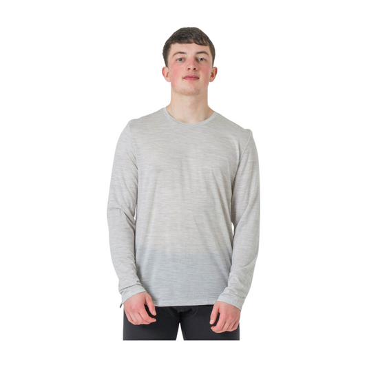 Herren Tencel Merino Shirt lang grau