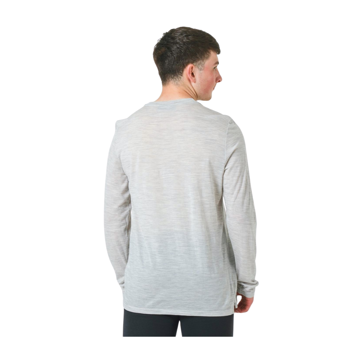 Herren Tencel Merino Shirt lang grau