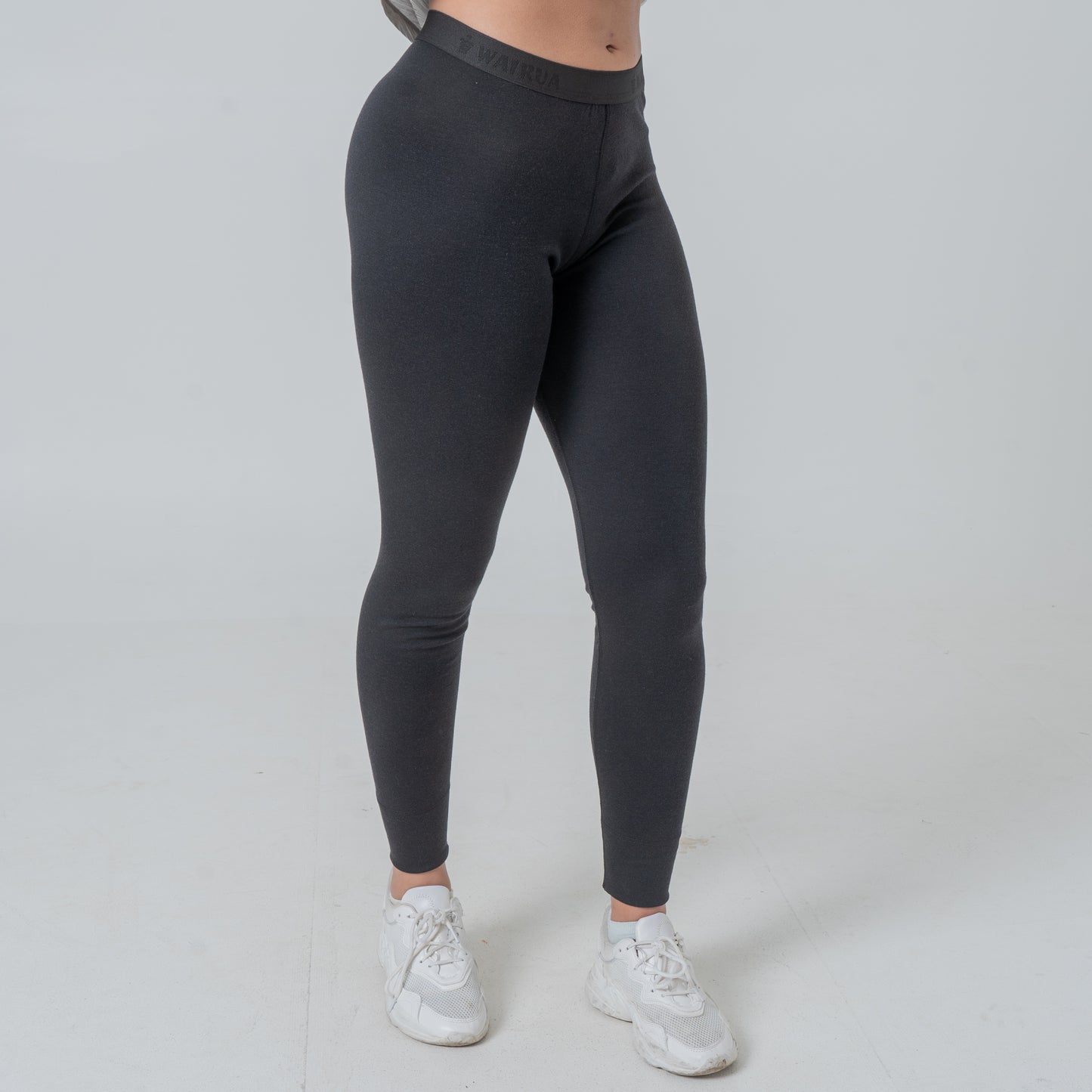 Damen Base Layer 100% Merino Wolle 17.2 Micron schwarz