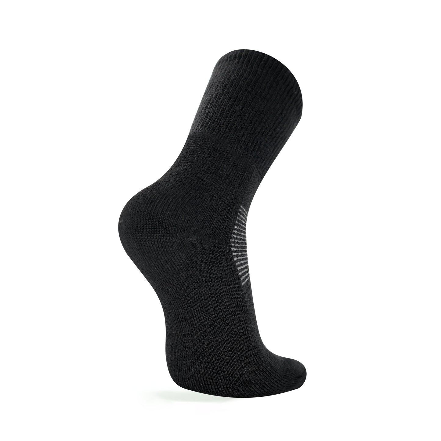 4 Paar Merino Crew Sportsocken schwarz